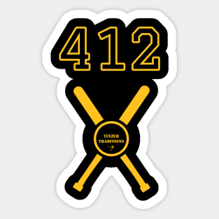 412 Baseball Sticker